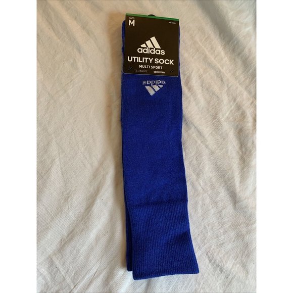 adidas Other - New with tags Adidas Mens Utility Sock Multi Sport Size Medium Blue NWT soccer